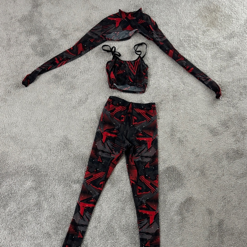 Badinka three piece see through set xs